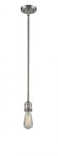 Innovations Lighting 201S-SN - Bare Bulb - 1 Light - 2 inch - Brushed Satin Nickel - Stem Hung - Mini Pendant