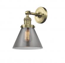 Innovations Lighting 203-AB-G43-LED - Cone - 1 Light - 8 inch - Antique Brass - Sconce