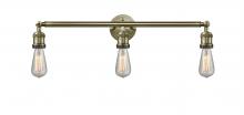  205-AB-LED - Bare Bulb - 3 Light - 30 inch - Antique Brass - Bath Vanity Light