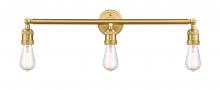 Innovations Lighting 205-SG-LED - Bare Bulb - 3 Light - 30 inch - Satin Gold - Bath Vanity Light