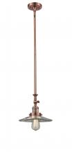 Innovations Lighting 206-AC-G2 - Halophane - 1 Light - 9 inch - Antique Copper - Stem Hung - Mini Pendant