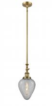  206-BB-G165 - Geneseo - 1 Light - 7 inch - Brushed Brass - Stem Hung - Mini Pendant