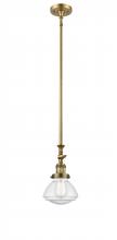 Innovations Lighting 206-BB-G324 - Olean - 1 Light - 7 inch - Brushed Brass - Stem Hung - Mini Pendant