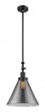 Innovations Lighting 206-BK-G43-L-LED - Cone - 1 Light - 12 inch - Matte Black - Stem Hung - Mini Pendant