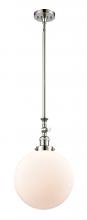 Innovations Lighting 206-PN-G201-12-LED - Beacon - 1 Light - 12 inch - Polished Nickel - Stem Hung - Mini Pendant