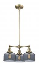 Innovations Lighting 207-AB-G73-LED - Bell - 3 Light - 22 inch - Antique Brass - Stem Hung - Chandelier