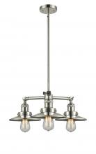 Innovations Lighting 207-PN-M1-PN-LED - Railroad - 3 Light - 19 inch - Polished Nickel - Stem Hung - Chandelier