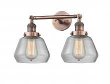  208-AC-G172 - Fulton - 2 Light - 17 inch - Antique Copper - Bath Vanity Light