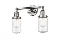 Innovations Lighting 208-PN-G314-LED - Dover - 2 Light - 14 inch - Polished Nickel - Bath Vanity Light