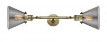 Innovations Lighting 208L-AB-G43-LED - Cone - 2 Light - 8 inch - Antique Brass - Bath Vanity Light