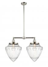  209-PN-G664-12 - Bullet - 2 Light - 24 inch - Polished Nickel - Stem Hung - Island Light