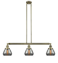 Innovations Lighting 213-AB-G173-LED - Fulton - 3 Light - 39 inch - Antique Brass - Stem Hung - Island Light