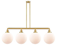 Innovations Lighting 214-SG-G201-12-LED - Beacon - 4 Light - 56 inch - Satin Gold - Stem Hung - Island Light