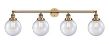 Innovations Lighting 215-BB-G204-8-LED - Beacon - 4 Light - 44 inch - Brushed Brass - Bath Vanity Light