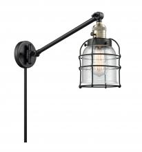  237-BAB-G54-CE - Bell Cage - 1 Light - 8 inch - Black Antique Brass - Swing Arm