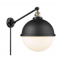 Innovations Lighting 237-BAB-HFS-121-BK-LED - Hampden - 1 Light - 13 inch - Black Antique Brass - Swing Arm