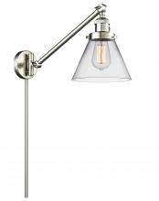 Innovations Lighting 237-SN-G42-LED - Cone - 1 Light - 8 inch - Brushed Satin Nickel - Swing Arm