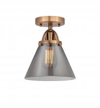 Innovations Lighting 288-1C-AC-G43-LED - Cone - 1 Light - 8 inch - Antique Copper - Semi-Flush Mount