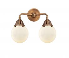 Innovations Lighting 288-2W-AC-G201-6-LED - Beacon - 2 Light - 14 inch - Antique Copper - Bath Vanity Light