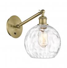 Innovations Lighting 317-1W-AB-G1215-8-LED - Athens Water Glass - 1 Light - 8 inch - Antique Brass - Sconce