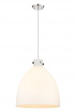  410-3PL-PN-G412-18WH - Newton Bell - 3 Light - 18 inch - Polished Nickel - Cord hung - Pendant