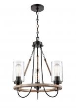 Innovations Lighting 442-3CR-BK-G4422-LED - Paladin - 3 Light - 19 inch - Matte Black - Chain Hung - Mini Chandelier