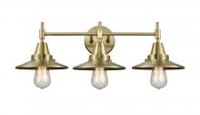  447-3W-AB-M4-AB - Railroad - 3 Light - 26 inch - Antique Brass - Bath Vanity Light