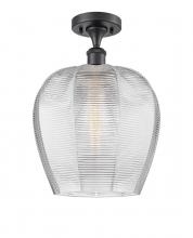 Innovations Lighting 516-1C-BK-G462-12-LED - Norfolk - 1 Light - 12 inch - Matte Black - Semi-Flush Mount