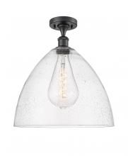 Innovations Lighting 516-1C-BK-GBD-164-LED - Bristol - 1 Light - 16 inch - Matte Black - Semi-Flush Mount