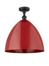 Innovations Lighting 516-1C-OB-MBD-16-RD - Plymouth - 1 Light - 16 inch - Oil Rubbed Bronze - Semi-Flush Mount