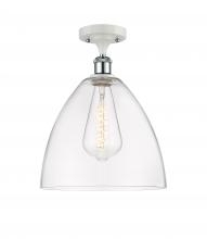 Innovations Lighting 516-1C-WPC-GBD-122-LED - Bristol - 1 Light - 12 inch - White Polished Chrome - Semi-Flush Mount