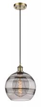  516-1P-AB-G556-10SM - Rochester - 1 Light - 10 inch - Antique Brass - Cord hung - Mini Pendant