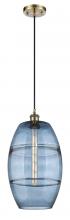 Innovations Lighting 516-1P-AB-G557-10BL - Vaz - 1 Light - 10 inch - Antique Brass - Cord hung - Mini Pendant