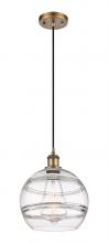 Innovations Lighting 516-1P-BB-G556-10CL - Rochester - 1 Light - 10 inch - Brushed Brass - Cord hung - Mini Pendant