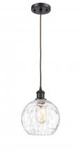 Innovations Lighting 516-1P-OB-G1215-8-LED - Athens Water Glass - 1 Light - 8 inch - Oil Rubbed Bronze - Cord hung - Mini Pendant