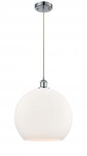 Innovations Lighting 516-1P-PC-G121-14-LED - Athens - 1 Light - 14 inch - Polished Chrome - Cord hung - Pendant