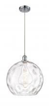  516-1P-PC-G1215-14 - Athens Water Glass - 1 Light - 13 inch - Polished Chrome - Cord hung - Pendant