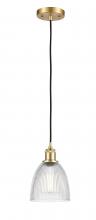 Innovations Lighting 516-1P-SG-G382-LED - Castile - 1 Light - 6 inch - Satin Gold - Cord hung - Mini Pendant