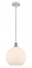 Innovations Lighting 516-1S-WPC-G121-10-LED - Athens - 1 Light - 10 inch - White Polished Chrome - Mini Pendant