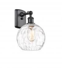 Innovations Lighting 516-1W-BK-G1215-8-LED - Athens Water Glass - 1 Light - 8 inch - Matte Black - Sconce