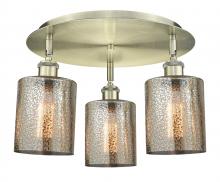 Innovations Lighting 516-3C-AB-G116 - Cobbleskill - 3 Light - 17 inch - Antique Brass - Flush Mount