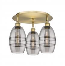 Innovations Lighting 516-3C-BB-G557-6SM - Vaz - 3 Light - 18 inch - Brushed Brass - Flush Mount