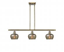  516-3I-AB-G96 - Fenton - 3 Light - 36 inch - Antique Brass - Stem Hung - Island Light