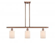 Innovations Lighting 516-3I-AC-G341-LED - Hadley - 3 Light - 36 inch - Antique Copper - Cord hung - Island Light