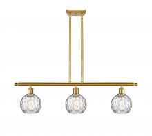 Innovations Lighting 516-3I-SG-G1215-6 - Athens Water Glass - 3 Light - 36 inch - Satin Gold - Cord hung - Island Light