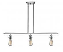  516-3I-SN - Bare Bulb - 3 Light - 36 inch - Brushed Satin Nickel - Cord hung - Island Light