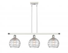 Innovations Lighting 516-3I-WPC-G1213-8 - Athens Deco Swirl - 3 Light - 36 inch - White Polished Chrome - Cord hung - Island Light