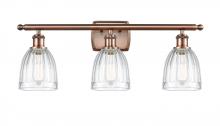 Innovations Lighting 516-3W-AC-G442-LED - Brookfield - 3 Light - 26 inch - Antique Copper - Bath Vanity Light