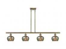  516-4I-AB-G96 - Fenton - 4 Light - 48 inch - Antique Brass - Stem Hung - Island Light