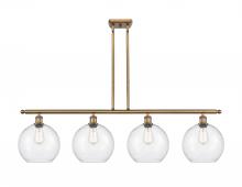 Innovations Lighting 516-4I-BB-G124-10 - Athens - 4 Light - 48 inch - Brushed Brass - Stem Hung - Island Light